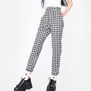 Dolls Kill Checkered Pants NWOT